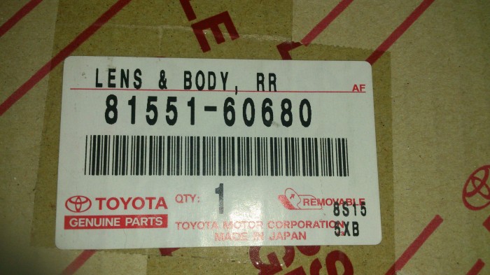 Фонарь задний правый TOYOTA LC100 GX 8155160680