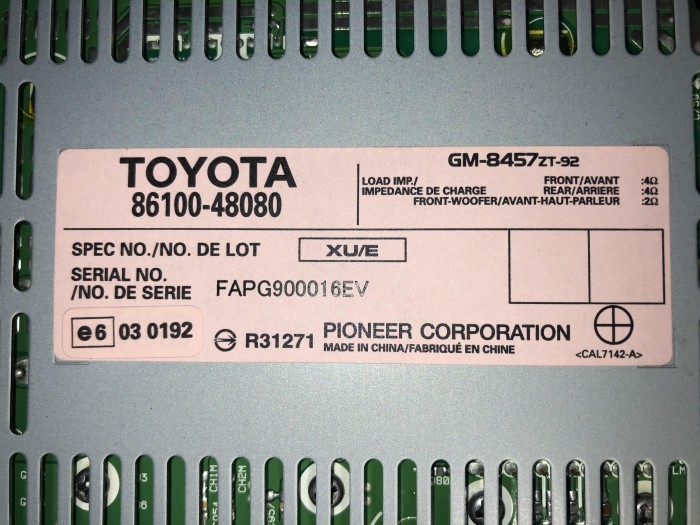 Усилитель акустической системы Lexus RX350 U30 8610048080